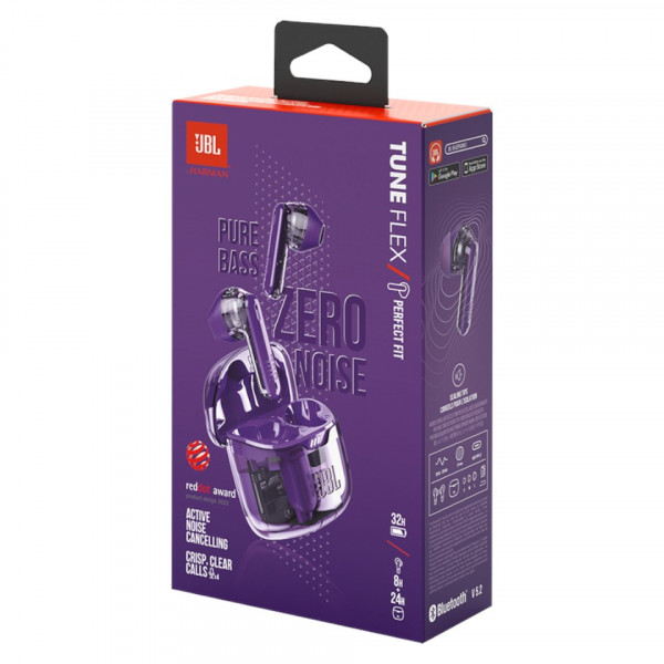 Фото - Наушники вкладыши беспроводные TWS JBL Tune Flex 2 Ghost Purple (JBLTFLEX2GMAE)
