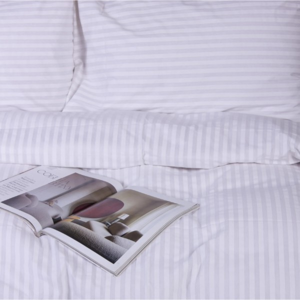 Фото - Комплект постельного белья MirSon King Size 220x240 Ranforce Elite 17-0605 Stripe White Ранфорс (2200008053833)