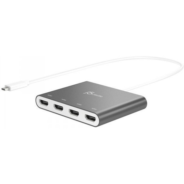Фото - Адаптер Mini Display Port-HDMI J5create USB-C на 4 HDMI (JCA366-N) Фото - Адаптер Mini Display Port-HDMI J5create USB-C на 4 HDMI (JCA366-N)