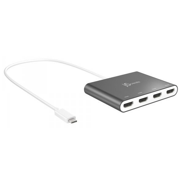 Фото - Адаптер Mini Display Port-HDMI J5create USB-C на 4 HDMI (JCA366-N)