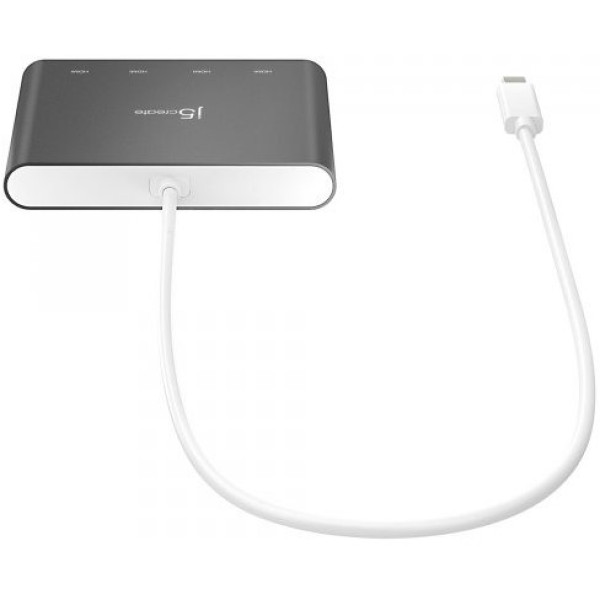 Фото - Адаптер Mini Display Port-HDMI J5create USB-C на 4 HDMI (JCA366-N)