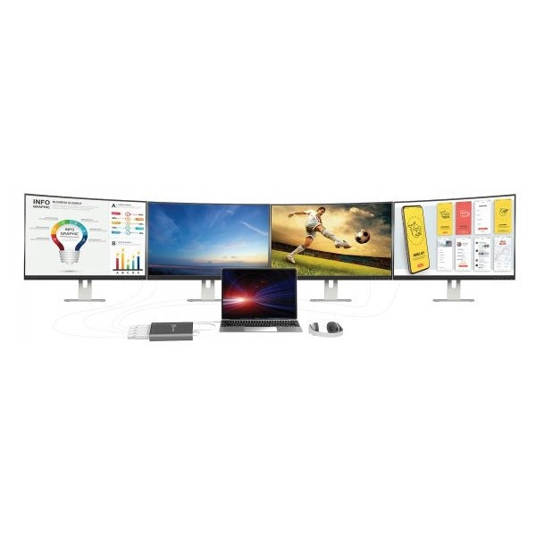 Фото - Адаптер Mini Display Port-HDMI J5create USB-C на 4 HDMI (JCA366-N)