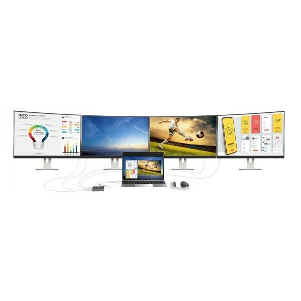 Фото - Адаптер Mini Display Port-HDMI J5create USB-C на 4 HDMI (JCA366-N)