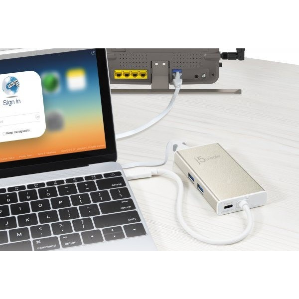 Фото - Хаб USB J5create USB-C 5-в-1 Silver (JCA374-N)