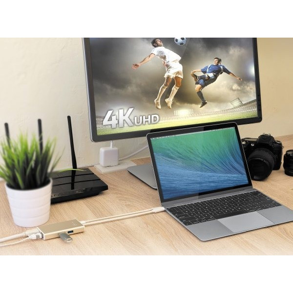 Фото - Хаб USB J5create USB-C 5-в-1 Silver (JCA374-N)