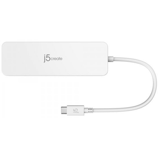 Фото - Хаб USB J5create USB-C 6-в-1 White (JCD373-N)
