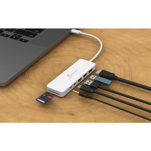 Фото - Хаб USB J5create USB-C 6-в-1 Nature White (JCD373EW-N)