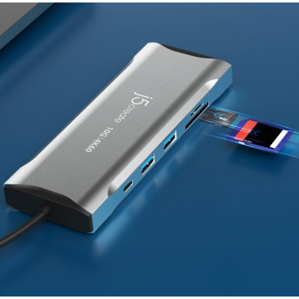 Фото - Хаб USB J5create USB-C 9-в-1 Silver (JCD397-N)