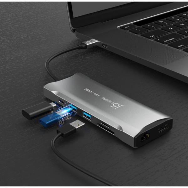 Фото - Хаб USB J5create USB-C 9-в-1 Silver (JCD397-N)
