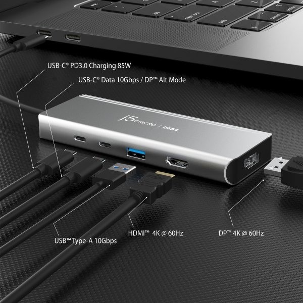 Фото - Хаб USB J5create 7-в-1 Silver (JCD401-N)
