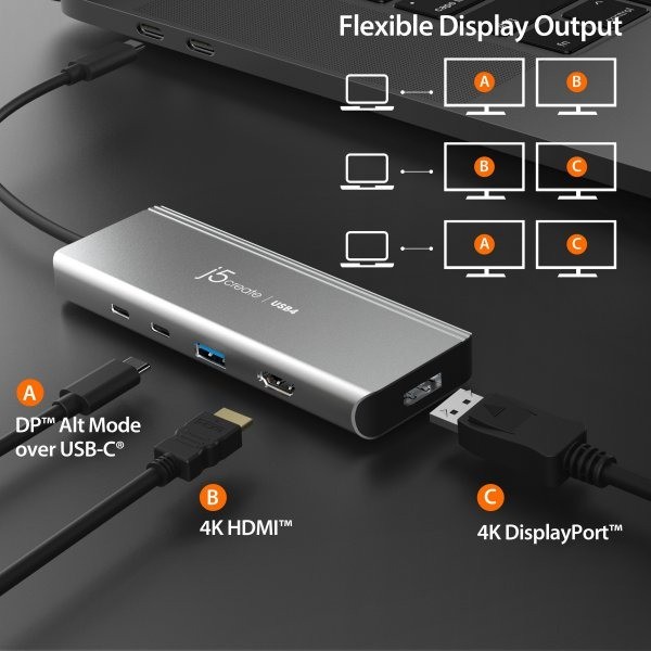 Фото - Хаб USB J5create 7-в-1 Silver (JCD401-N)