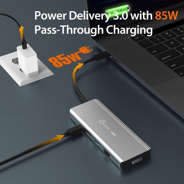 Фото - Хаб USB J5create 7-в-1 Silver (JCD401-N)