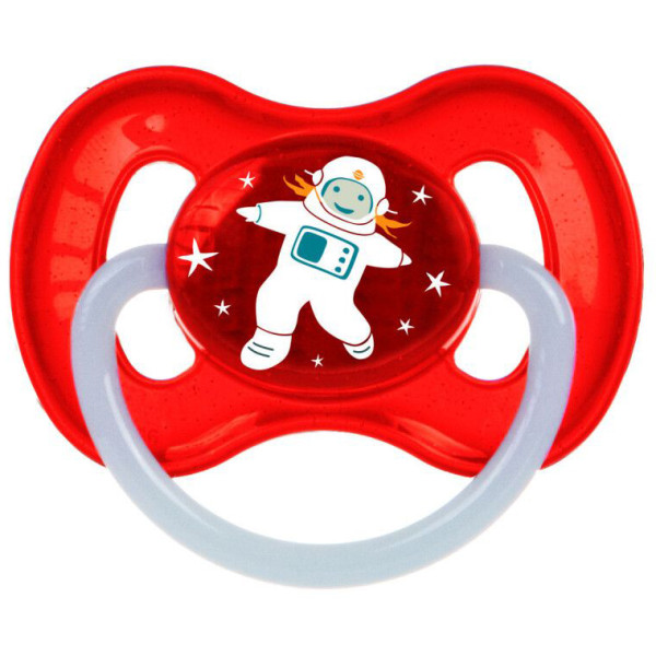 Фото - Кругла пустушка Canpol babies 0-6 м-ців SPACE червона (23/221_red_new)