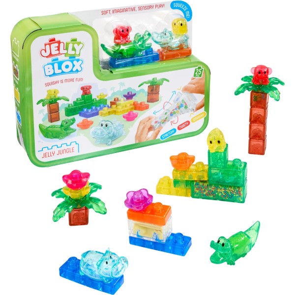 Фото - М'який конструктор для малюків Jelly Blox сенсорний ДЖУНГЛІ (937532)