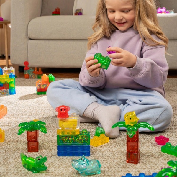 Фото - М'який конструктор для малюків Jelly Blox сенсорний ДЖУНГЛІ (937532)