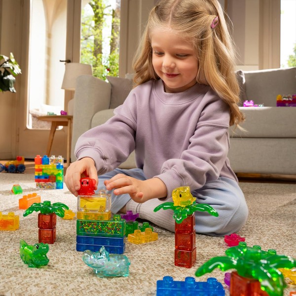 Фото - М'який конструктор для малюків Jelly Blox сенсорний ДЖУНГЛІ (937532)