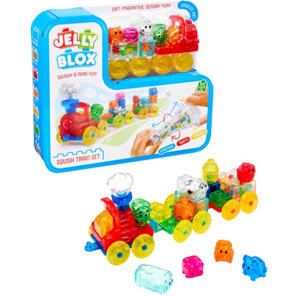 Фото - М'який конструктор для малюків Jelly Blox сенсорний ПОЇЗД (937685)