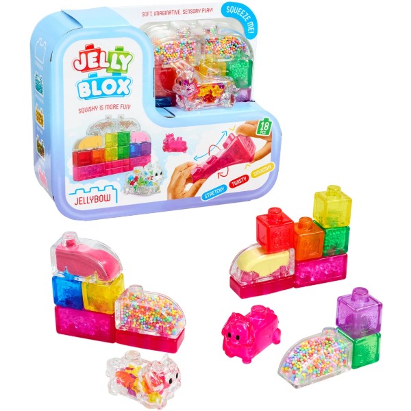 Фото - М'який конструктор для малюків Jelly Blox сенсорний ВЕСЕЛКА (937686)