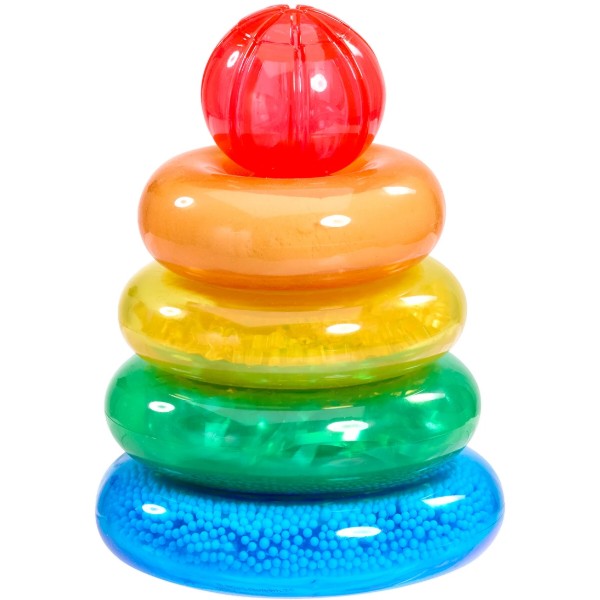 Фото - М'який конструктор для малюків Jelly Blox сенсорний серії Lil' Jellies - ПІРАМІДКА-КВІТНЯШКА (937837)