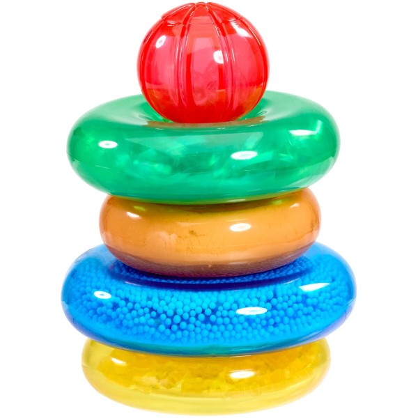 Фото - М'який конструктор для малюків Jelly Blox сенсорний серії Lil' Jellies - ПІРАМІДКА-КВІТНЯШКА (937837)