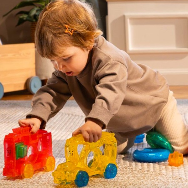 Фото - М'який конструктор для малюків Jelly Blox сенсорний серії Lil' Jellies - АВТОБУС (937839)