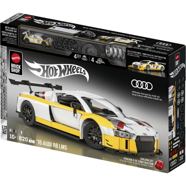 Фото - Колекційна машинка-конструктор Mattel Brick Shop Audi R8 LMS серії Elite (JFT18)