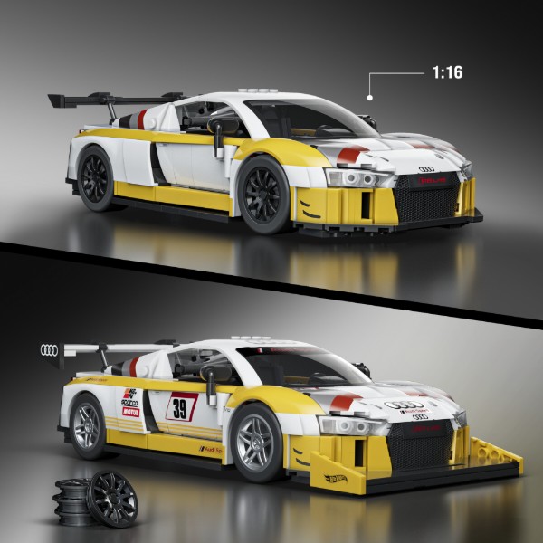 Фото - Колекційна машинка-конструктор Mattel Brick Shop Audi R8 LMS серії Elite (JFT18)