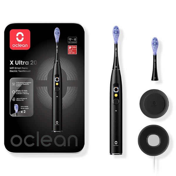 Фото - Зубна щітка електрична Oclean X Ultra 20 Electric Toothbrush Black (6970810557121) Фото - Зубна щітка електрична Oclean X Ultra 20 Electric Toothbrush Black (6970810557121)