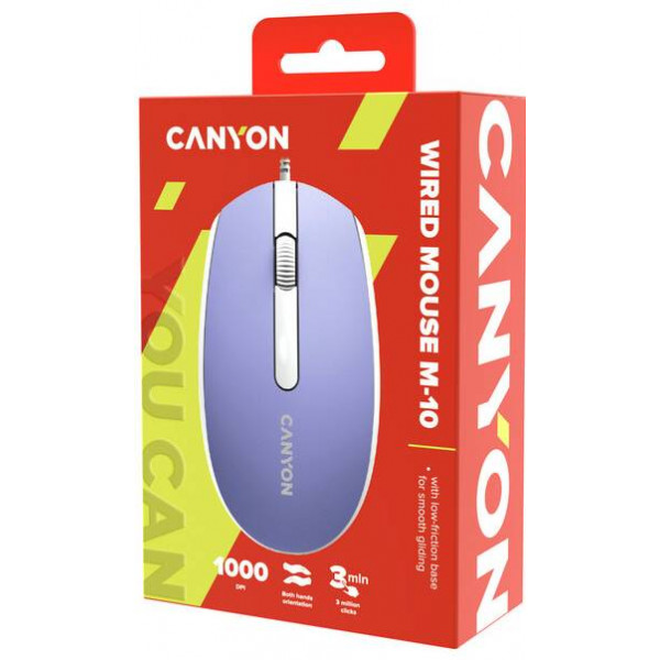 Фото - Миша дротова Canyon M-10 USB Mountain Lavender (CNE-CMS10ML)