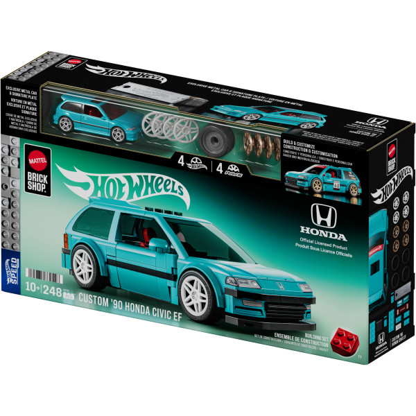 Фото - Коллекционная машинка-конструктор Mattel Brick Shop Honda Custom 90 Civic EF серии Speed (JHF62)