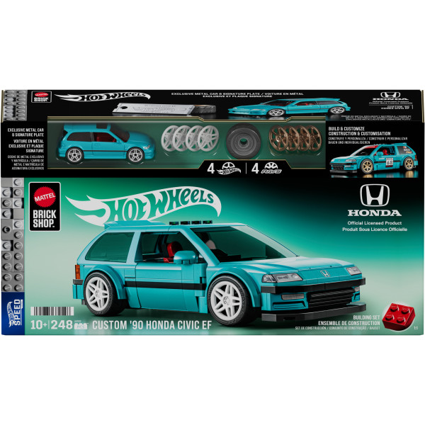 Фото - Коллекционная машинка-конструктор Mattel Brick Shop Honda Custom 90 Civic EF серии Speed (JHF62)