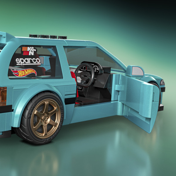 Фото - Коллекционная машинка-конструктор Mattel Brick Shop Honda Custom 90 Civic EF серии Speed (JHF62)
