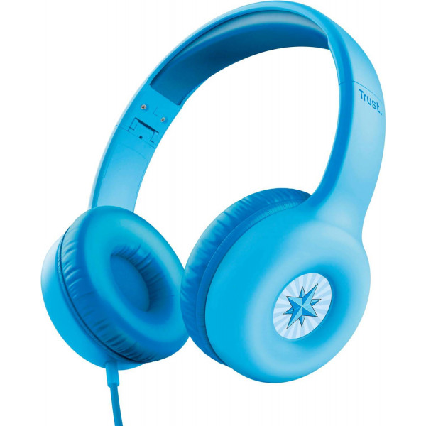 Фото - Навушники накладні дротові Trust Nouna Headphones mini-jack, Mic Blue (25278)