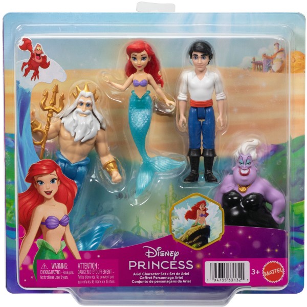 Фото - Кукольный набор DISNEY PRINCESS "Ариэль и друзья" по мотивам м/ф "Русалочка" (JHG84)