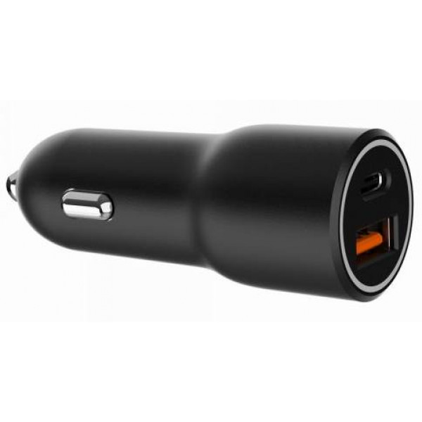 Фото - Автомобільний зарядний пристрій Gembird 1xUSB-A (18W QC3.0) + 1xUSB-C PD 20W (TA-UC-AC2PDQC38-CAR-01)