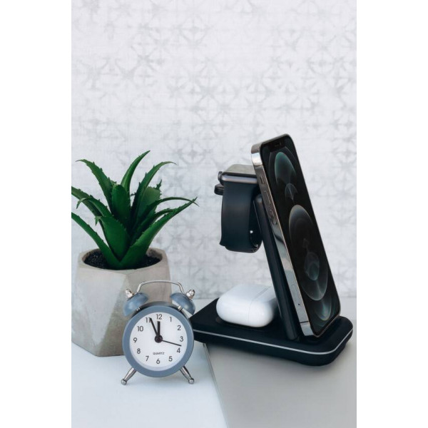 Фото - Беспроводное зарядное устройство Canyon WS-304 3 в 1 QI Black (CNS-WCS304B)