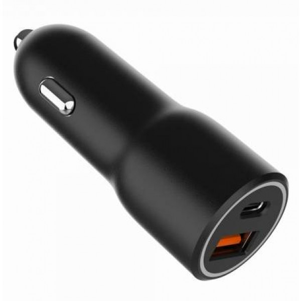 Фото - Автомобільний зарядний пристрій Gembird 1xUSB-A (18W QC3.0) + 1xUSB-C PD 20W (TA-UC-AC2PDQC38-CAR-01)