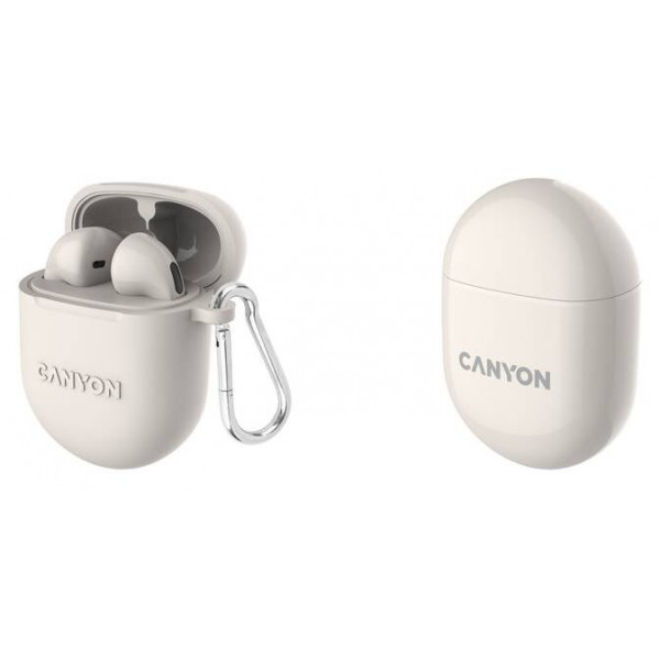 Фото - Наушники вкладыши беспроводные TWS Canyon TWS-6 (CNS-TWS6BE) Beige