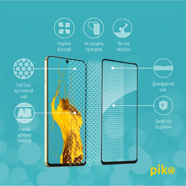 Фото - Защитное стекло для смартфона Piko Full Glue for Infinix Hot 40 Pro Black (1283126589270)