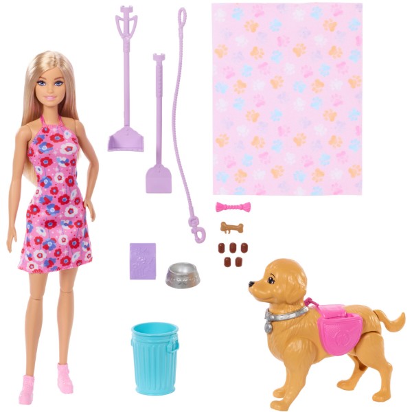 Фото - Игровой набор Barbie Прогулка с собачкой (JJB46)