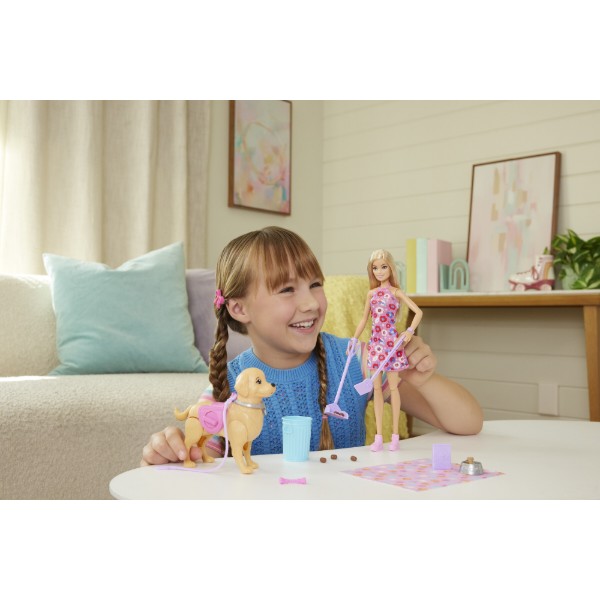 Фото - Игровой набор Barbie Прогулка с собачкой (JJB46)