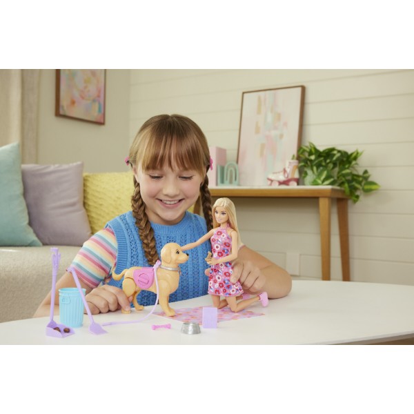 Фото - Игровой набор Barbie Прогулка с собачкой (JJB46)