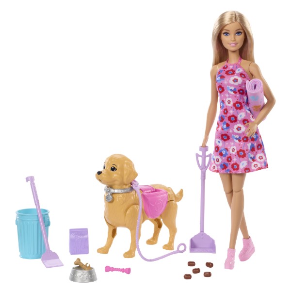 Фото - Игровой набор Barbie Прогулка с собачкой (JJB46)