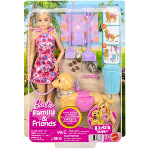 Фото - Игровой набор Barbie Прогулка с собачкой (JJB46)