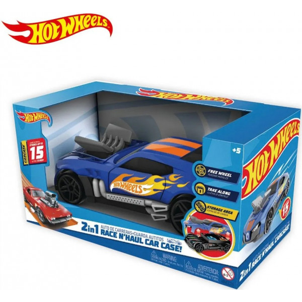 Фото - Игровой набор Hot Wheels Гоночный автомобиль-гараж 2 в 1 (HWCC15)