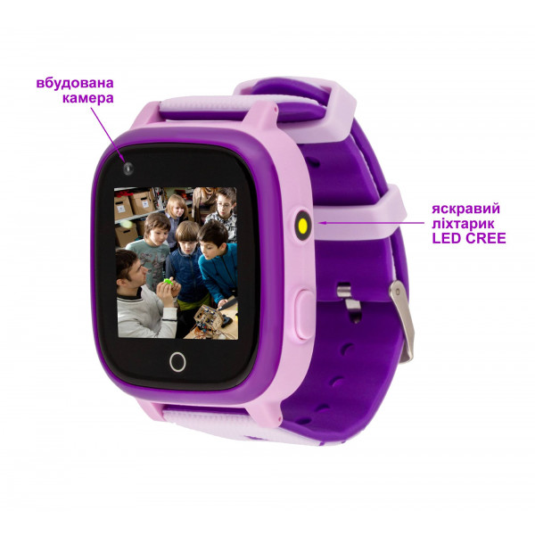Фото - Дитячий годинник AmiGo GO005 4G WIFI Thermometer Purple