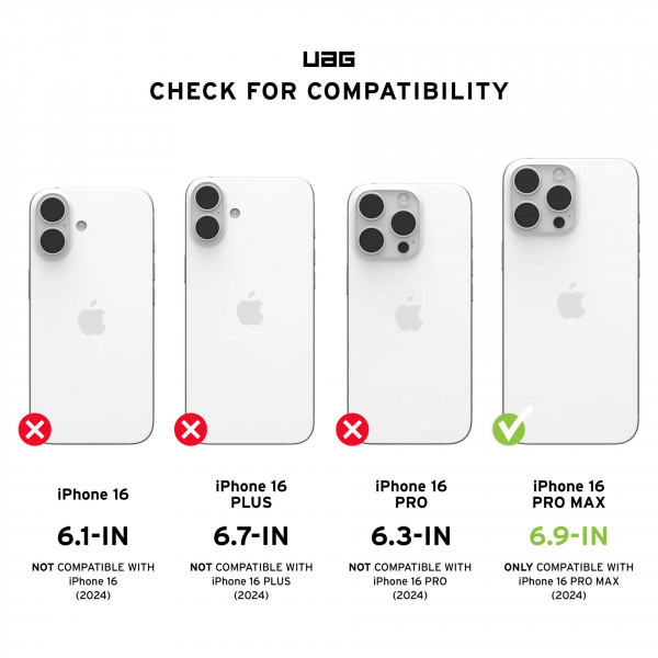 Фото - Чохол для смартфону UAG for iPhone 16 Pro Max, Pathfinder Clear Magsafe, Active Neon (114465118181)
