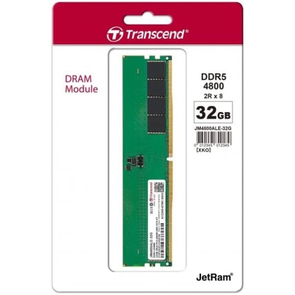 Фото - Память DDR Transcend DDR5 32GB 4800 (JM4800ALE-32G)