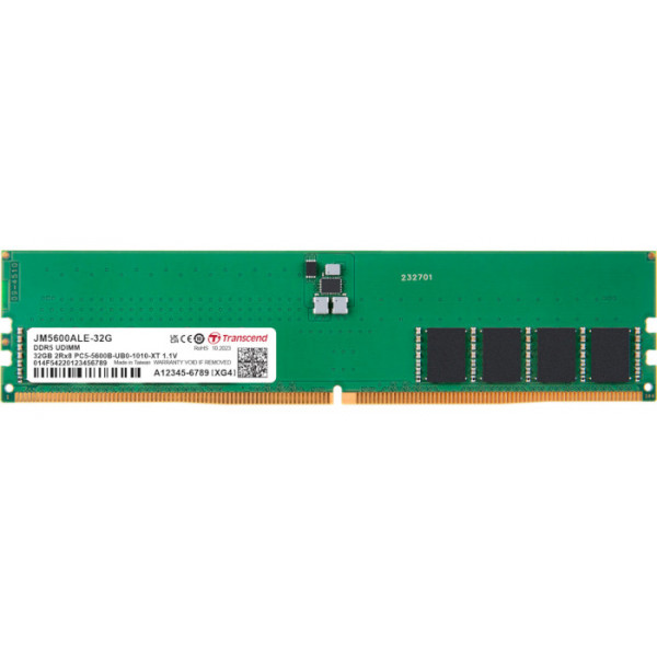 Фото - Память DDR Transcend DDR5 32GB 5600 (JM5600ALE-32G)