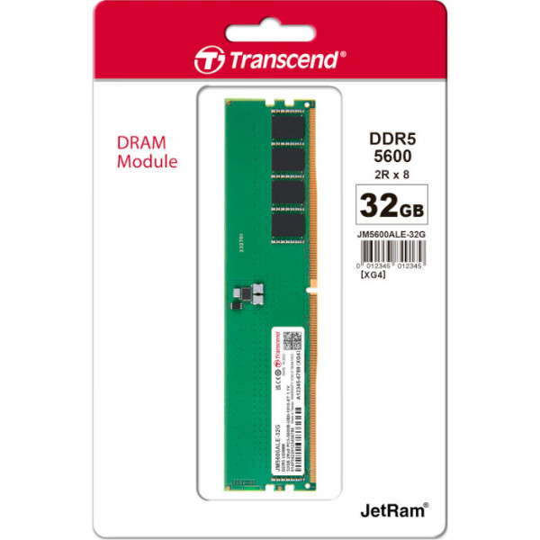 Фото - Память DDR Transcend DDR5 32GB 5600 (JM5600ALE-32G)